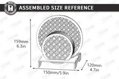 Wooden Coasters Laser Cut Kit | Layered Coasters with Holder Product Image 2