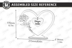 Mother's Day Hanging Heart Laser Cut | Floral Heart SVG |CNC Product Image 2