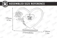 Mother's Day Hanging Heart Laser Cut | Floral Heart SVG |CNC Product Image 2