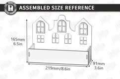House Shaped Organizer Laser Cut | Desktop Storage Tray SVG Product Image 2