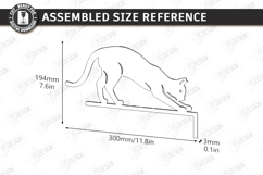 Cat Door Corner Laser Cut| Wall Decor|Home Decor |Black Cat Product Image 3