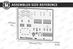 3D Christmas House Ornament Laser Cut | Christmas Village Product Image 2