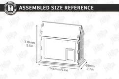 3D Lantern House Laser Cut | Wood and Acrylic Night Light Product Image 2