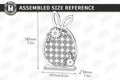 Easter Egg Shelf Sitter Laser Cut | Floral and Bunny SVG Product Image 2