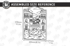 3D Layered Cityscape Night Light Laser Cut | Wall Lightbox Product Image 2