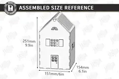 3D Mini House Paper Bin Laser Cut | Desktop Storage Box |CNC Product Image 2