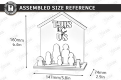 Family Wooden Stand with Figures Laser Cut | 3D Family Tree Product Image 2