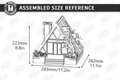 3D A-Frame House Nightlight Laser Cut | Miniature House SVG Product Image 2