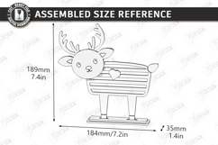 Yarn Wrapped Animal Craft Laser Cut | Shelf Sitter | Deer Product Image 2