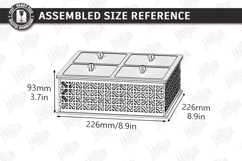 Decorative Modular Wooden Storage Box Laser Cut | Patterns Product Image 2