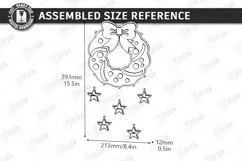 Christmas Hanging Decor Laser Cut | Christmas Wall Décor Product Image 2