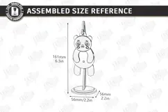 Wiggly Animal Laser Cut | Swinging Animal Figurine | Panda Product Image 2