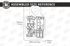 3D Miniature Kitchen Cutting Board Laser Cut | Mini Kitchen Product Image 2