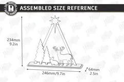 3D Minimalist Wooden and White Christmas Décor Laser Cut Product Image 2