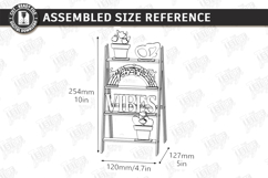 Mini Decorative Ladder Shelf Laser Cut Bundle | Tiered Tray Product Image 14