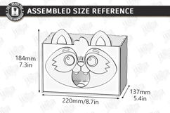 Funny Tissue Boxes Laser Cut Bundle | Cute Cartoon Animals Product Image 20