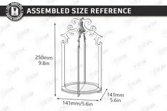 Wooden Hanging Candle Holder Laser Cut | Christmas Lantern Product Image 2