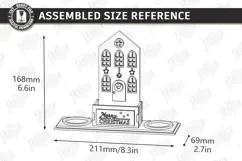 3D Christmas Shelf Decor Candle Holder Laser Cut | Holidays Product Image 2