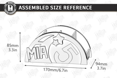 Sports Desk Organizer Laser Cut | Name Sign | Pencil Holder Product Image 2