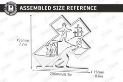 Easter Night Light Laser Cut | Religious LED Light SVG | CNC Product Image 2