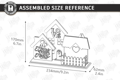 Valentine House Village Stands Laser Cut Bundle | 3D Village Product Image 9
