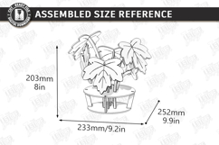 Wooden Plant Coasters Laser Cut Bundle | 3D Layered Monstera Product Image 13