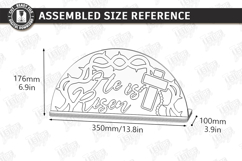 Easter Candle Holder Laser Cut | He Is Risen SVG | Christian Product Image 2