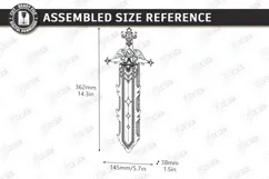 3D Sword Dice Box Laser Cut | Gaming Accessory | Dice Holder Product Image 2