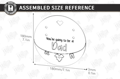 Pregnancy Test Reveal Disc Laser Cut | Baby Reveal SVG | CNC Product Image 2