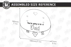 Pregnancy Test Reveal Disc Laser Cut | Baby Reveal SVG | CNC Product Image 2
