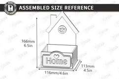 House Shaped Organizer Laser Cut | Desktop Storage Box SVG Product Image 2