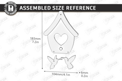 Spring Birdhouse Wall Decor Laser Cut | Home Decor Product Image 2