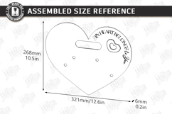 Valentine Flower Holder Card Laser Cut | Bouquet Holder SVG Product Image 2