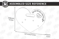 Valentine Flower Holder Card Laser Cut | Bouquet Holder SVG Product Image 2