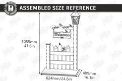 Outdoor Welcome Sign Planter Laser Cut Bundle | Porch Decor Product Image 9