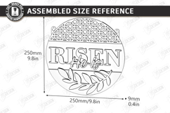 Wall Round Signs Laser Cut Bundle | He Is Risen | Easter SVG Product Image 14