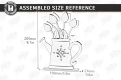 3d layered Flower - Wooden Spring Flowers Decor Laser Cut Product Image 3