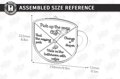 Mom Chore Wheel Laser Cut | Chore Chart | Mom Life SVG | CNC Product Image 2