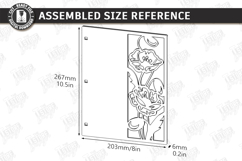 Notebook Cover Laser Cut | Floral and Geometric Planner SVG Product Image 2