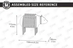 3D Animal Felt Coaster Holder Laser Cut | Wooden Bear Laser Product Image 2