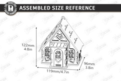 Valentine Candle House Laser Cut | Decorative Mini House SVG Product Image 2