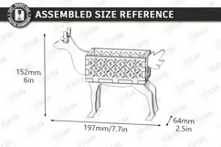 Christmas Reindeer Planter Decor Laser Cut | 3D Reindeer Product Image 2