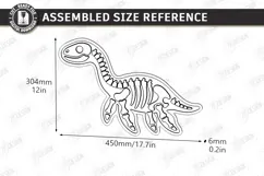 Dinosaur Fossil Excavation Laser Cut | Dinosaur Skeleton SVG Product Image 2