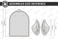Acrylic Butterfly Wing Earrings Laser Cut Bundle | CNC File Product Image 13