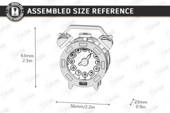 Retro Miniature Keychain Laser Cut | 3D Vintage Alarm Clock Product Image 2