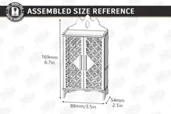 Miniature Cabinet Book Nook Laser Cut | Dollhouse | Closet Product Image 2