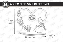 Mother's Day Hanging Heart Laser Cut | Floral Heart SVG |CNC Product Image 2