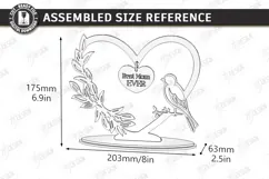 Mother's Day Hanging Heart Laser Cut | Floral Heart SVG |CNC Product Image 2