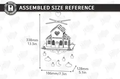 House in Clouds Mobile Laser Cut | Hanging Nursery Mobile Product Image 3