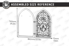 Stained Glass Wall Art Laser Cut Bundle | Arch Window Frames Product Image 8
